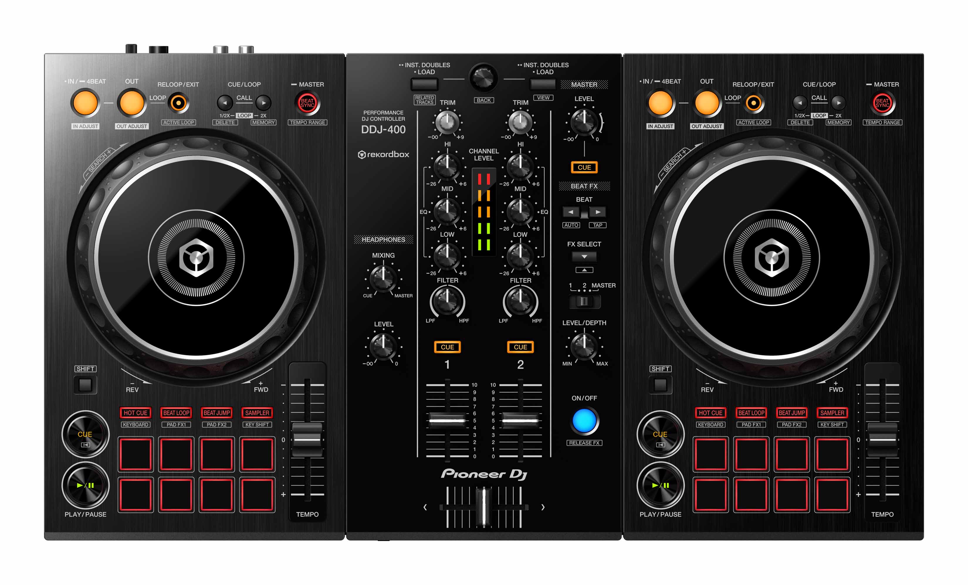 Pioneer DDJ-400 2-Channel DJ Controller for Rekordbox DJ w/ Stand 