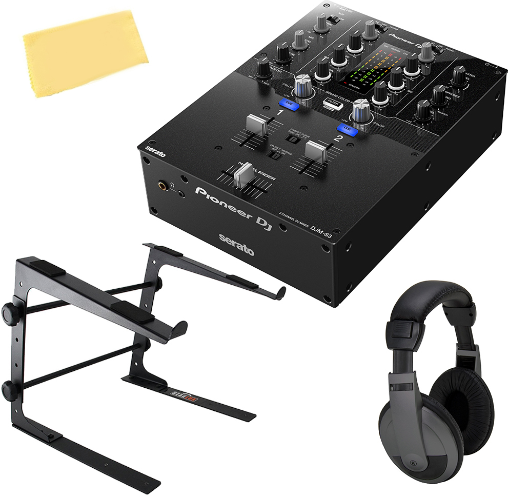 Pioneer DJM-S3 2-Channel Mixer for Serato DJ w/ Stand