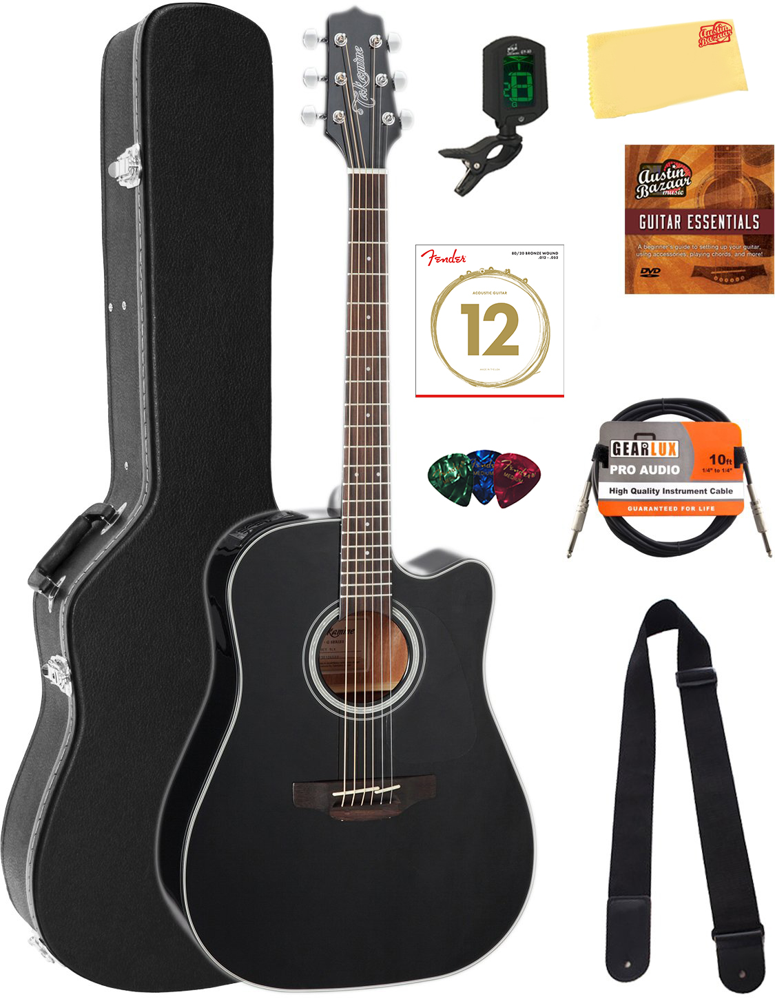 Takamine GD30CE Dreadnought Acoustic-Electric Guitar - Black w/