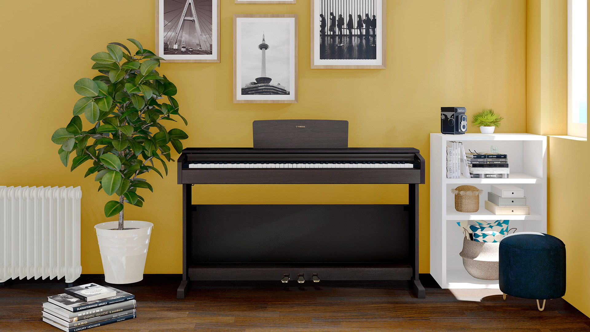 Yamaha YDP144R Arius Series Slim Digital Console Piano - Dark Rosewood for  sale online | 