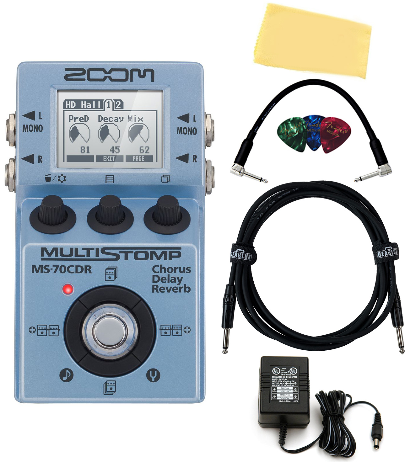 Zoom MS-70CDR Multistomp Chorus Delay Reverb Pedal w/ Power Adapter | eBay