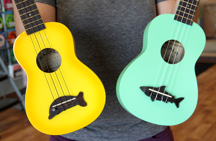 Kala Makala Dolphin and Shark Ukuleles