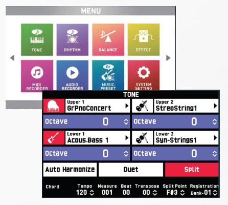 Casio Px-560 color interface
