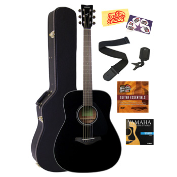 Yamaha FG800 Acoustic Guitar Bundle - Black